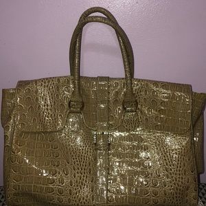 Jessica Simpson beige snake skin purse